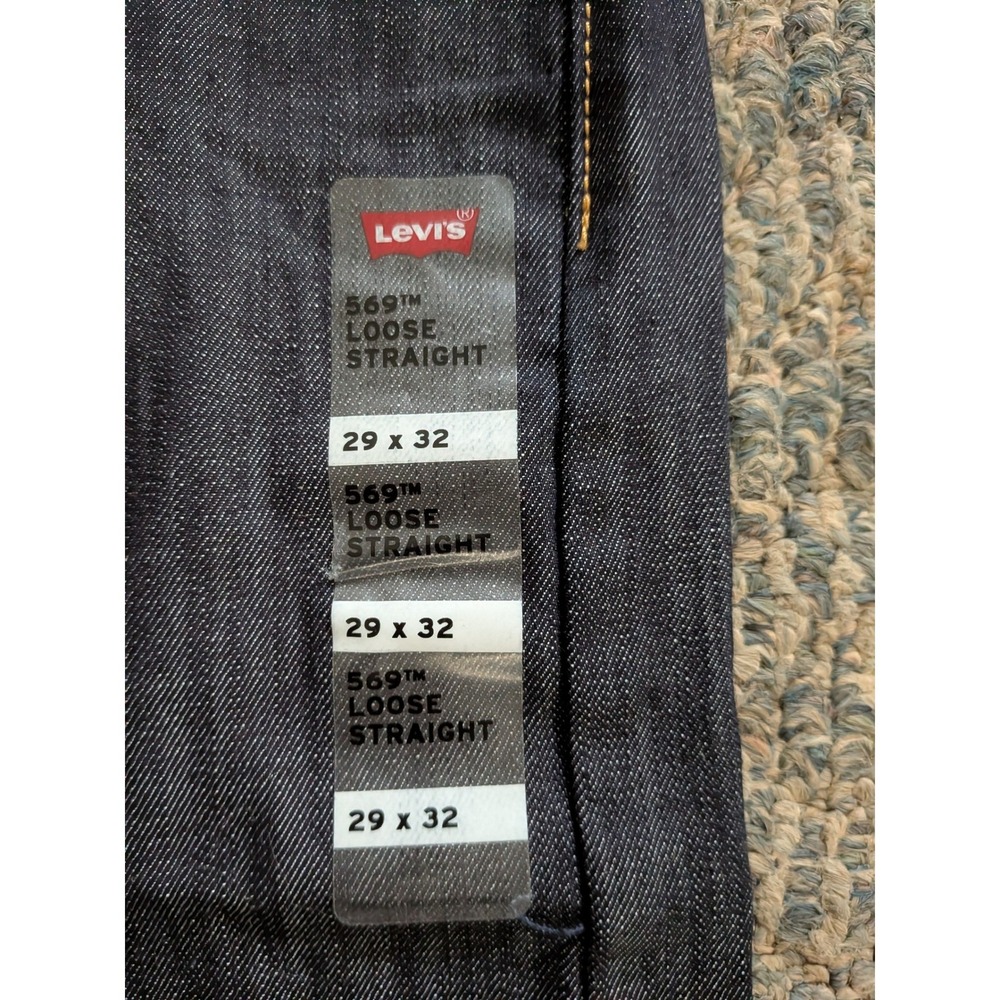 Levi's 569 Loose Straight Jeans Mens 29x32 Dark Wash Indigo Denim 00569-0127 NEW - Picture 5 of 6